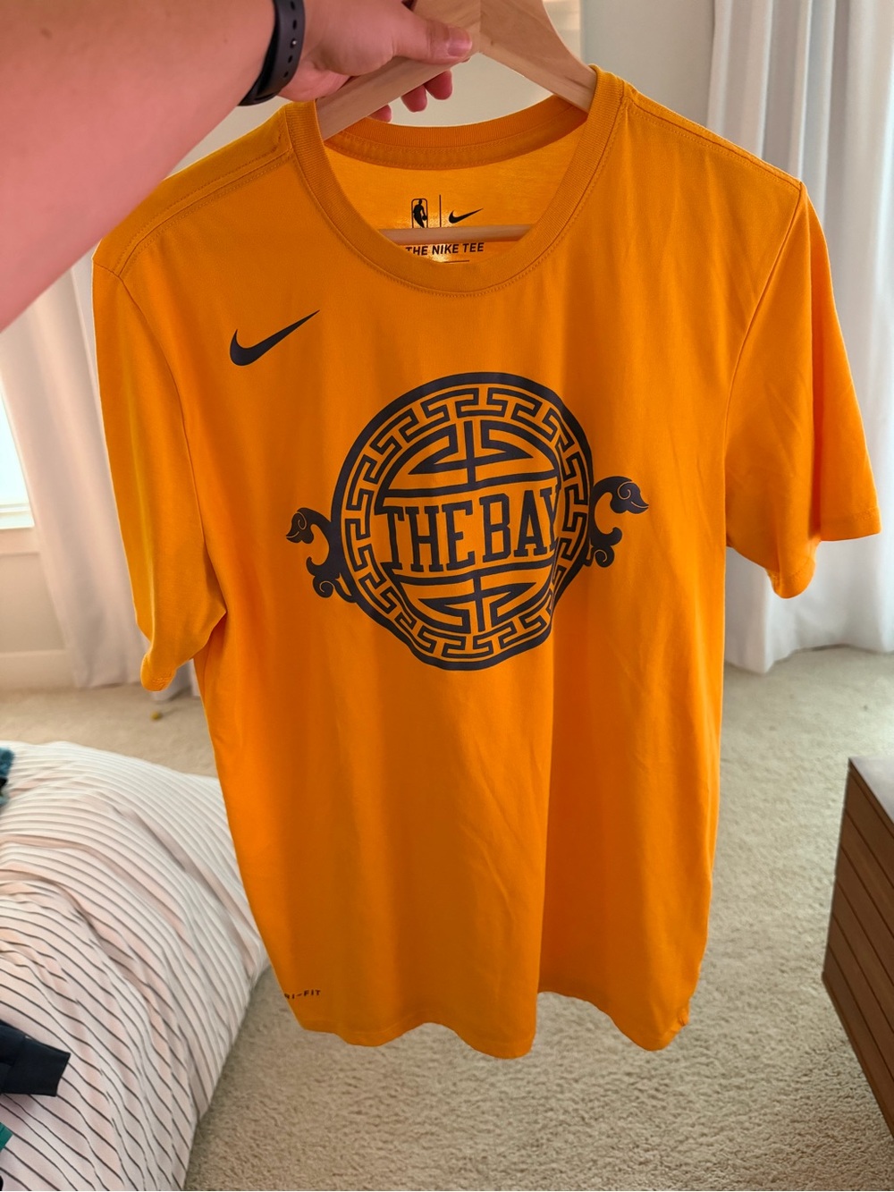Nike Yellow Graphic 'The Nike Tee' with Black Print